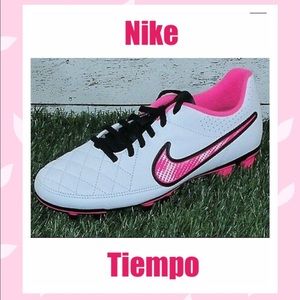 Nike Tiempo Rio II Pink/White/Black Soccer Cleats
